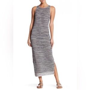 💥LOFT Grey Back Cross Strap Maxi Dress L